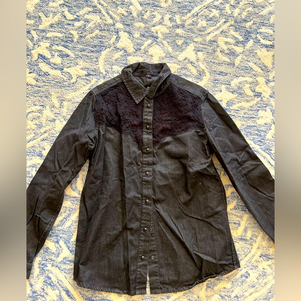 All saints cool gothic/ western shirt